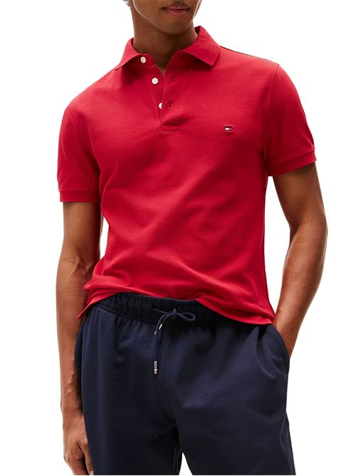 Polo uomo rossa in cotone Tommy Hilfiger | MW0MW17771XLD